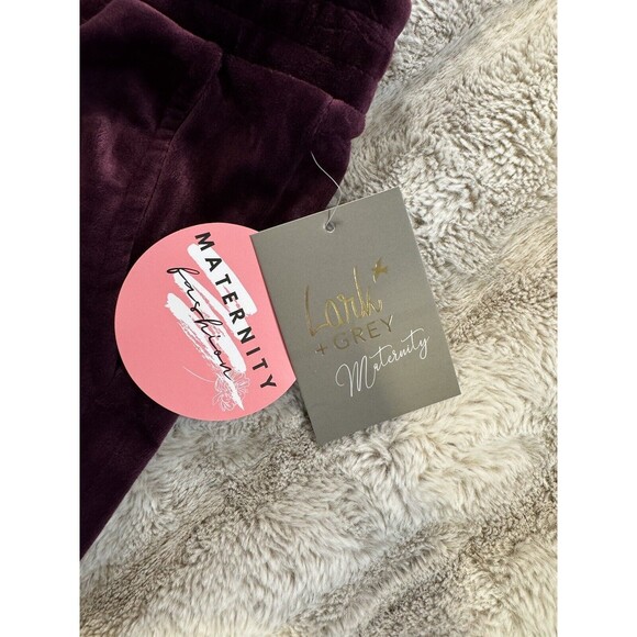 Lark + Grey Maternity Burgundy Sweat Pants Size Small - Picture 6 of 9